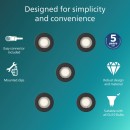 Philips 8721103037152 süllyeszthető lámpakészlet Peridot GU10 | fekete