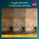 Philips 8721103038074 LED süllyeszthető lámpa Cilantro | 5W integrált LED forrás | 550lm | 4000K | fekete