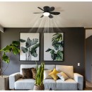 Globo 03625S LED ventilátor világítással DELORES | 5W integrált LED forrás | 350lm | 2700-6500K | ventilátor | fekete | matt