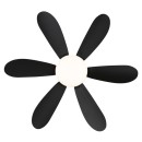 Globo 03625S LED ventilátor világítással DELORES | 5W integrált LED forrás | 350lm | 2700-6500K | ventilátor | fekete | matt