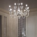 Ideal Lux 113661 mennyezeti függőlámpa Doge 9x40W|E14 - fehér
