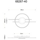 Globo 68267-40 LED mennyezetre szerelhető lámpa DONTE  | 40W integrált LED forrás | 3033lm | 3000K