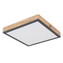 Globo 416080WD1 LED mennyezeti lámpa Doro 1x12W | 800lm | 3000K - barna, fekete, opál