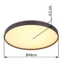 Globo 41262-24 LED mennyezetre szerelhető lámpa ECLYPSE | 24W integrált LED forrás | 1400lm | 3000K
