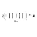 Emos DCPC01 LED karácsonyi fényfüzér - jégcsapok 10 db 3,6 m 140 LED | 5W | IP44 - hideg fehér, átlátszó
