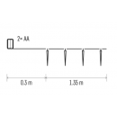 Emos ZY2164 LED karácsonyi füzér jégcsapok 2 x AA 0,6 W | IP20 | 10 izzó - hidegfehér, időzítő