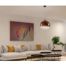 Italux PND-8332-300-CP mennyezeti függőlámpa Namelo 1x60W | E27 - matt fekete, króm