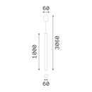 Ideal lux 352251 mennyezeti függőlámpa LOOK  GU10 | a kábelen | fekete
