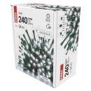 Emos D4AC05 karácsonyi fényfüzér Classic 24m 240 LED | 6W | IP44 - időzítő, hideg fehér, zöld