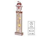 Emos DCWW12 LED fa dekoráció - hóember 5x0,3W | 2xAA - meleg fehér, időzítő, fa