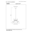 Lucide L104203272 mennyezeti függőlámpa TASMAN  E27