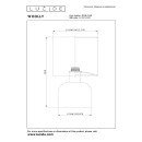 Lucide L105160166 asztali lámpa WOOLLY  E14