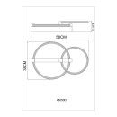 Globo 48050D1 LED mennyezetre szerelhető lámpa FLETCHER  | 24W integrált LED forrás | 2100lm | 3000K