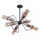 Globo 15353-6D mennyezeti függőlámpa Gijon 6x40W | E14 - fekete