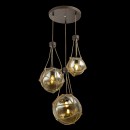 Globo 15859-3H mennyezeti függőlámpa Tiko 3x25W | E27 - rozsda, barna