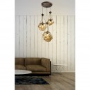 Globo 15859-3H mennyezeti függőlámpa Tiko 3x25W | E27 - rozsda, barna