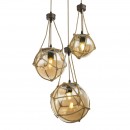 Globo 15859-3H mennyezeti függőlámpa Tiko 3x25W | E27 - rozsda, barna