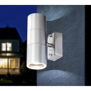 Globo 3201-2L kültéri fali lámpa Style 2x5W | GU10 LED | 210lm | 3000K | IP44 - izzókkal, rozsdamentes acél