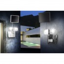 Globo 3717S LED napelemes kerti lámpa mozgásérzékelővel Solar 2x3W | 209lm | 6000K | IP44 - állítható magasságú, szürke