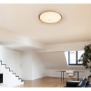 Globo 48379-80 LED mennyezeti lámpa Rudi 1x80W | 500-5200lm | 3000K-6000K | RGB - távirányító, színek rögzítése, szabályozható, éjszakai megvilágítás, időzítő, memória funkció, opál, fehér