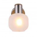 Globo 54302-1 fali lámpa Loggi 1x40W | E14 - kapcsoló a lámpán, fa, matt nikkel