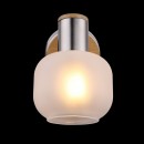 Globo 54302-1 fali lámpa Loggi 1x40W | E14 - kapcsoló a lámpán, fa, matt nikkel