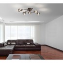 Globo 54347-5 mennyezetre szerelhető lámpa 5x4W | E14 LED | 196lm | 3000K - izzók mellékelve, mozgatható kar, bronz