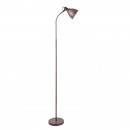 Globo 54647S állólámpa Giorgio 1x40W | E14 - mozgatható kar, kábelkapcsoló, barna