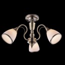Globo 54706-3 mennyezetre szerelhető lámpa Comodoro 3x60W | E14 - antik bronz, opál