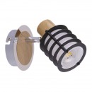 Globo 54816-1 fali lámpa Ricci 1x40W | E14 - króm, fa, fekete
