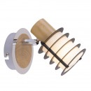 Globo 54816-1 fali lámpa Ricci 1x40W | E14 - króm, fa, fekete