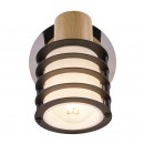 Globo 54816-1 fali lámpa Ricci 1x40W | E14 - króm, fa, fekete