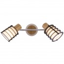 Globo 54816-2 mennyezeti vagy fali lámpa Ricci 2x40W | E14 - króm, fa, fekete