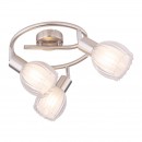 Globo 54988-3 mennyezetre szerelhető lámpa Rosso 3x40W | E14 - matt nikkel