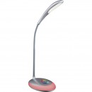 Globo 58265 LED asztali lámpa Minea 1x3W | 230 lm | 5000K | RGB - állítható magasságú, mozgatható kar, érintésszabályozó, színváltó, színrögzítés, ezüst
