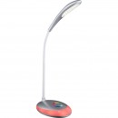 Globo 58265 LED asztali lámpa Minea 1x3W | 230 lm | 5000K | RGB - állítható magasságú, mozgatható kar, érintésszabályozó, színváltó, színrögzítés, ezüst
