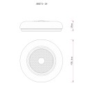 Globo 48071-18 LED mennyezetre szerelhető lámpa GRAHAM  | 24W integrált LED forrás | 2038lm | 2700/4000/6000K