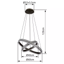 Globo 67314-60H LED mennyezeti függőlámpa GROUNI  | 60W integrált LED forrás | 3387lm | 2700-6000K