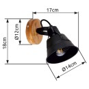 Globo 15466S-1 fali lámpa Günther 1x60W | E27 - fekete, fa