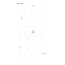 Globo 47441-5CH LED mennyezetre szerelhető lámpa HARMON  E14