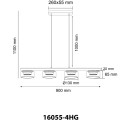 Globo HIGGINS 16055-4HG LED mennyezeti függőlámpa GX53 | 330lm | 1800K