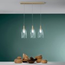 Luce Ambiente Design I-BRANDY-S3 mennyezeti függőlámpa BRANDY | 3×60W E14 | aranyszínű