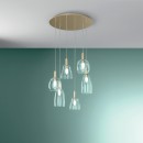 Luce Ambiente Design I-BRANDY-S6 mennyezeti függőlámpa BRANDY E14 | aranyszínű
