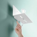 Luce Ambiente Design I-FLASH-AP BCO fali lámpa FLASH | 1×60W E27 | kapcsolóval | fehér