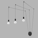 Luce Ambiente Design I-HABITAT-PL3 NER mennyezeti függőlámpa HABITAT | 3×60W E27 | fekete