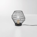 Luce Ambiente Design I-KIKO-L asztali lámpa KIKO | 1×60W E27 | kapcsolóval | fekete | aranyszínű