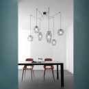 Luce Ambiente Design I-KIKO-S6 mennyezeti függőlámpa KIKO E27 | fekete | aranyszínű