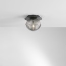 Luce Ambiente Design I-RIPPLE-PL20-NER mennyezetre szerelhető lámpa RIPPLE | 1×60W E27 | fekete