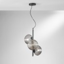 Luce Ambiente Design I-RIPPLE-S3-NER mennyezeti függőlámpa RIPPLE | 3×60W E27 | fekete