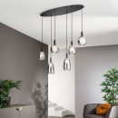 Luce Ambiente Design I-WEIZEN-S6 mennyezeti függőlámpa WEIZEN E14 | fekete | króm